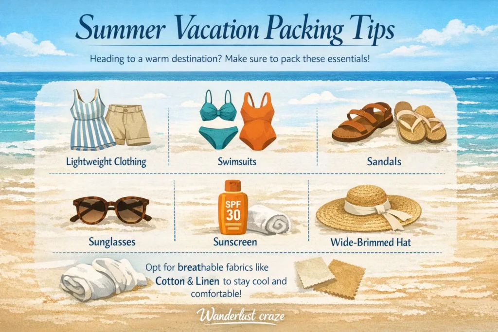What to Pack For Summer Vacations