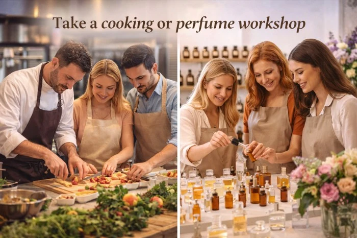 Take a cooking or perfume workshop
