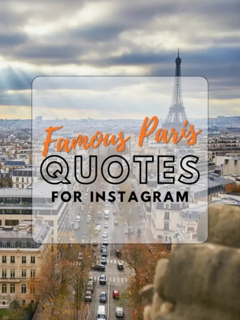 Famous Paris Quotes for Instagram