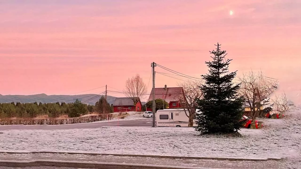 A sunset in Hjelmås, Norway