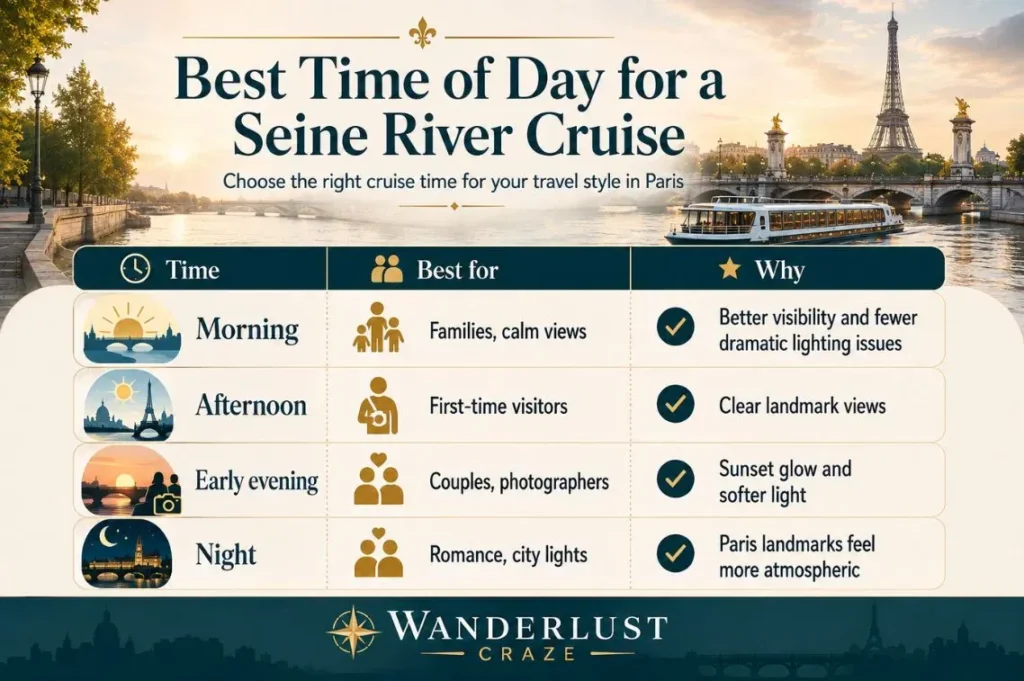 Best Time of Day for a Seine River Cruise
