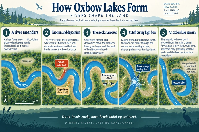 how Oxbow lakes are Formed