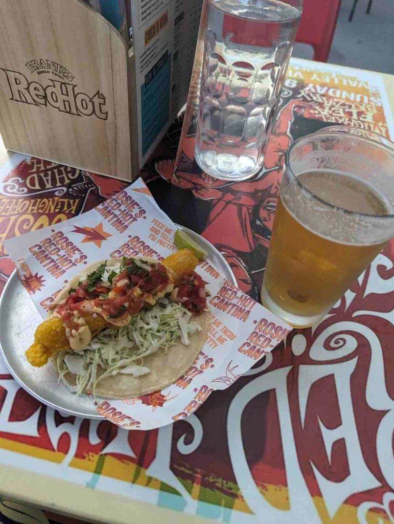 Tacos and beer at Rosie's Red-Hot Cantina in Mount Maunganui